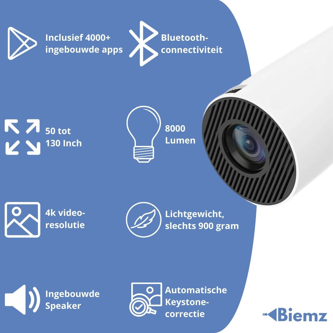 Merinio™ - 180° Draagbare Projector met WiFi